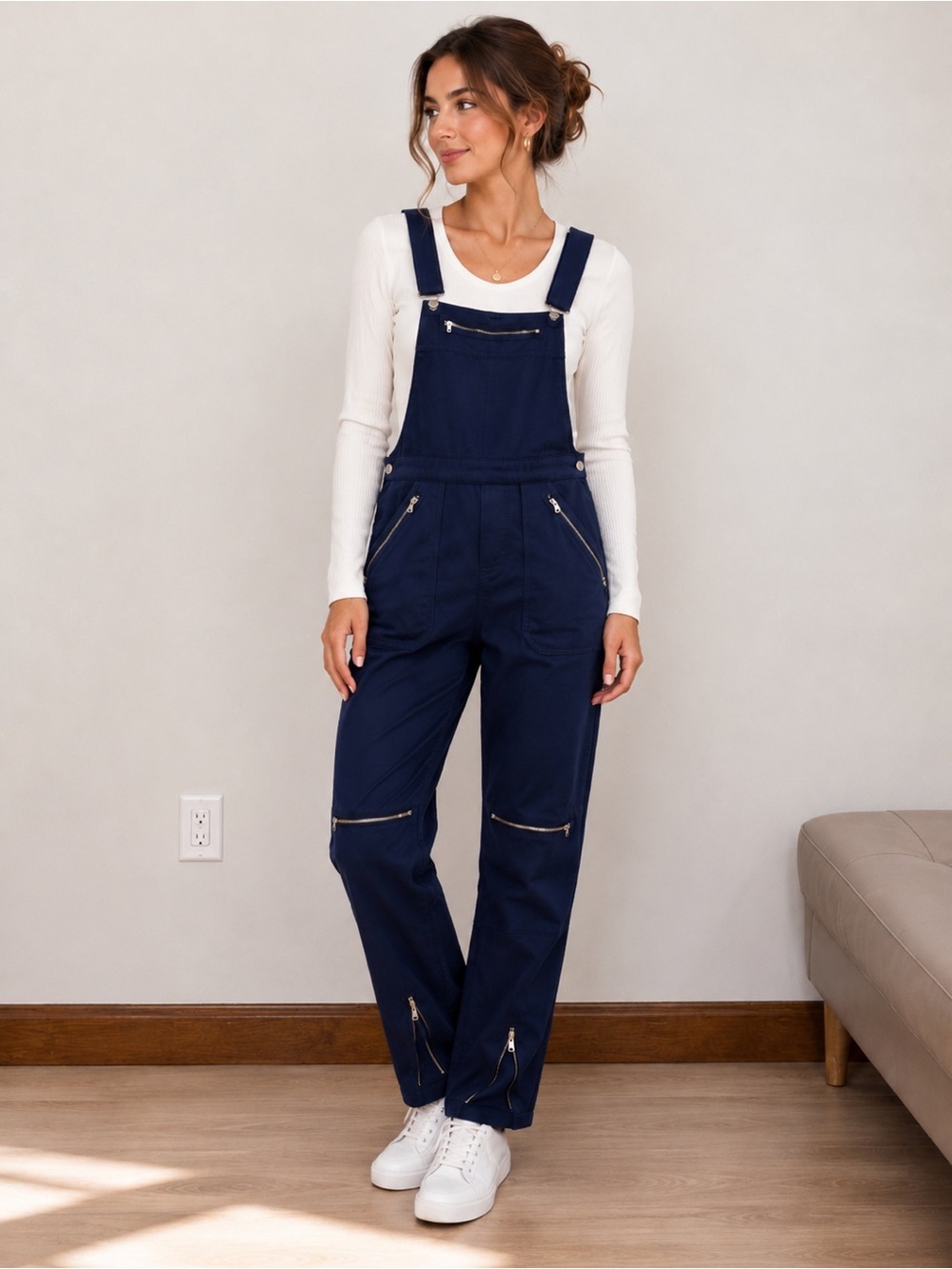 Mih jeans Navy Blue Dungarees overalls XS